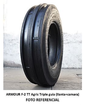 LLANTA 7.50-16 10PR ARMOUR F-2 TC Agric Triple guia (llanta+camara)