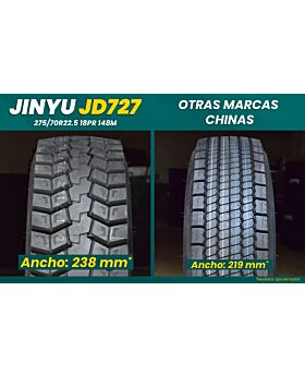 LLANTA 275/70R22.5 18PR 148M JINYU JD727 Pos (on/off)