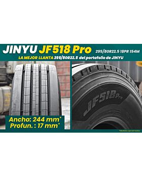 LLANTA 295/80R22.5 18PR 154M JINYU JF518 Pro Del