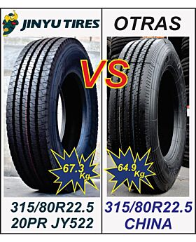LLANTA 315/80R22.5 20PR 156L JINYU JY522 Del (ancha regional)