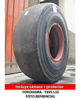 LLANTA 12.00-24 20PR YOKOHAMA Y69HS L-5S TCF (incluye camara y protector) (Lisa) (Made in JAPAN)