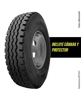 LLANTA 12.00R24 18PR 156K YOKOHAMA MY547 TCF (incluye camara y protector) (Made in JAPAN) Mix/Del