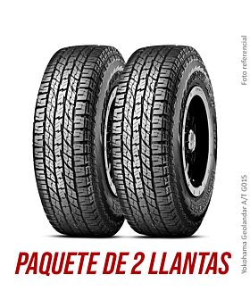 PAQUETE 2 LLANTAS 265/70R16 112H YOKOHAMA GEOLANDAR G015 A/T TL